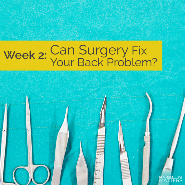 Can Surgery Fix Your Back Problem? Dr. Natasha Hayden BSc DC